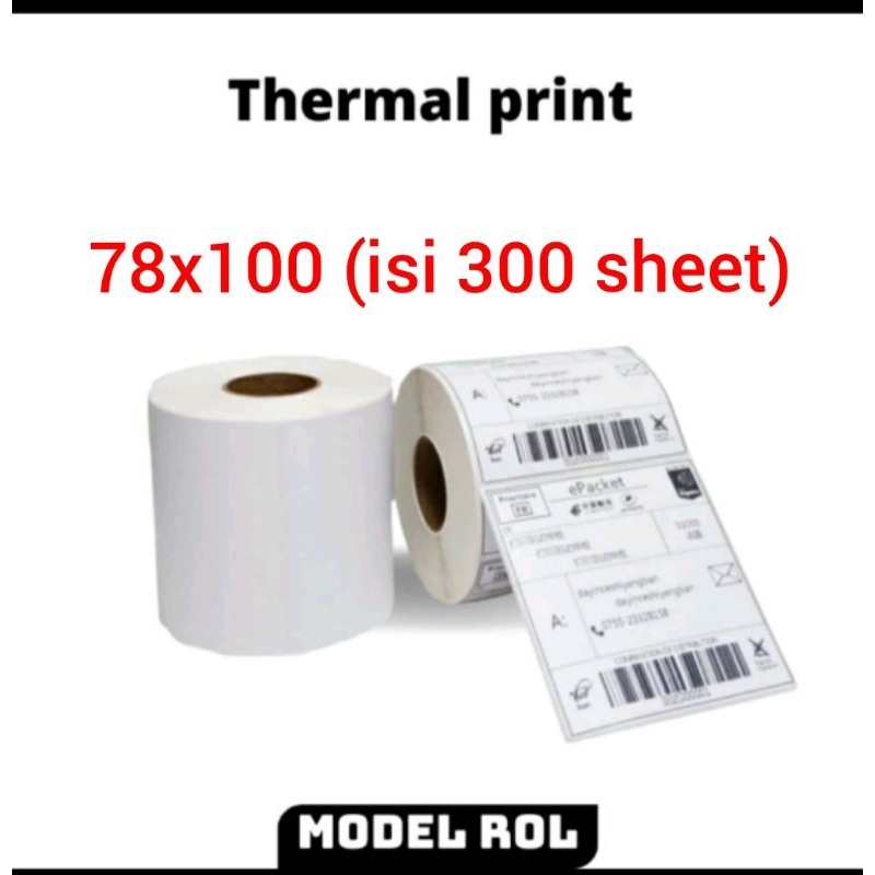 

Kertas Stiker Thermal Label Pengiriman 78x100 isi 300 pcs Murah Berkualitas