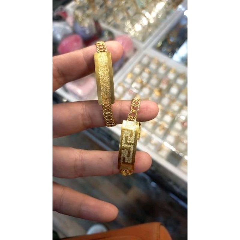 gelang emas polis kadar 375 berat 6gram