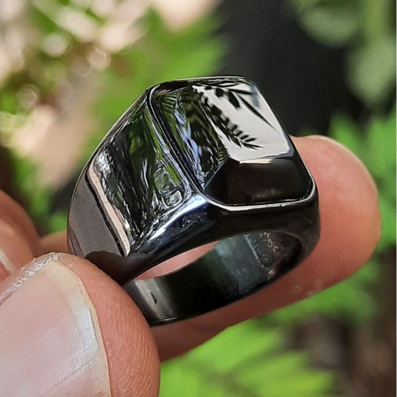 Batu Cincin Akik Yaman Wulung Asli Alam Natural 100%