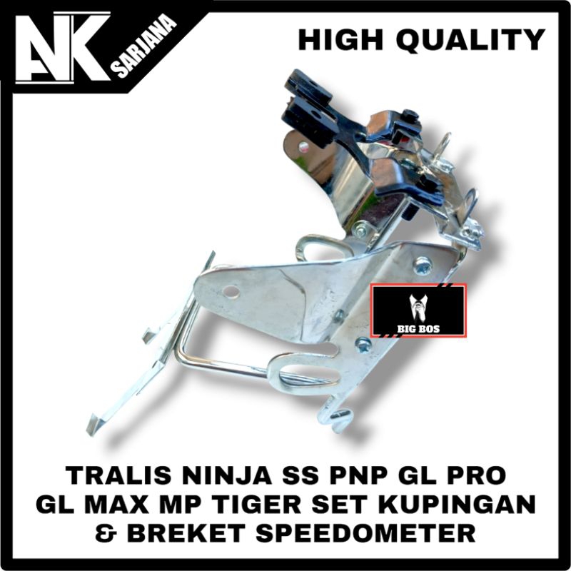 BRACKET BRAKET LAMPU DEPAN NINJA SS S CROME PANGKON TRALIS HEADLAMP KAWASAKI NINJA R SS S  PNP GL PR