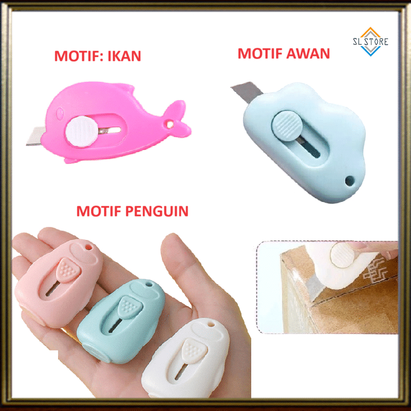 

SL MINI CUTTER PORTABLE / PISAU PEMOTONG KERTAS DAN PAKET UNBOXING SERBAGUNA