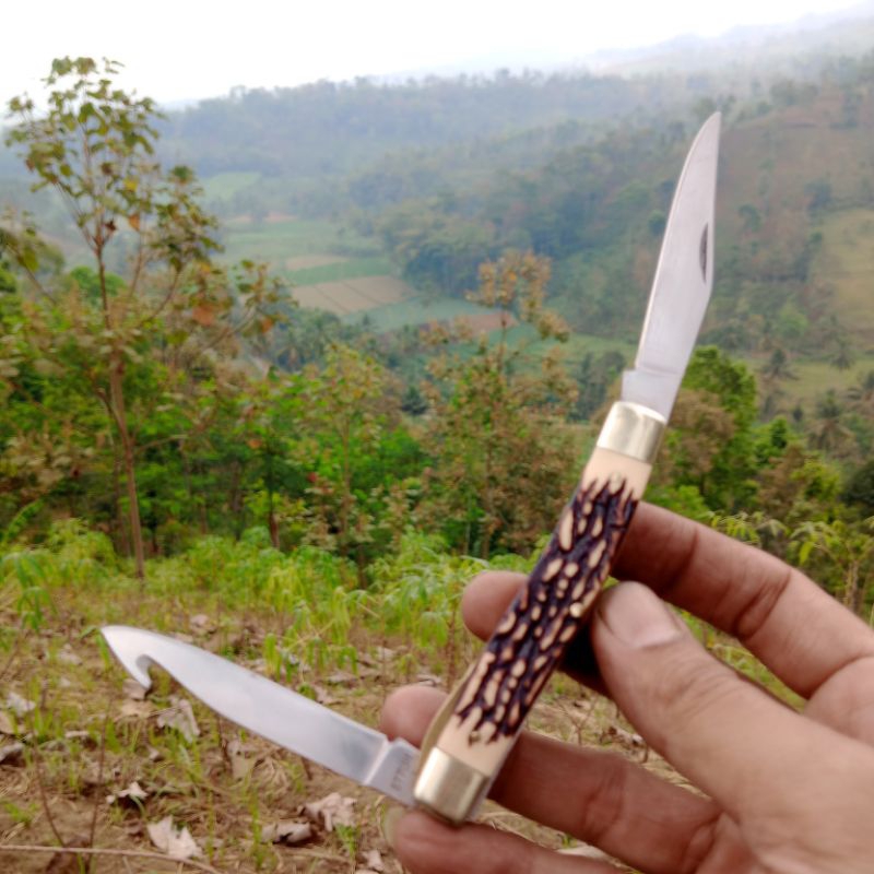 Schrade Uncle Henry Pro Skinner Muskrat Knife Staglon 877UH gut hook