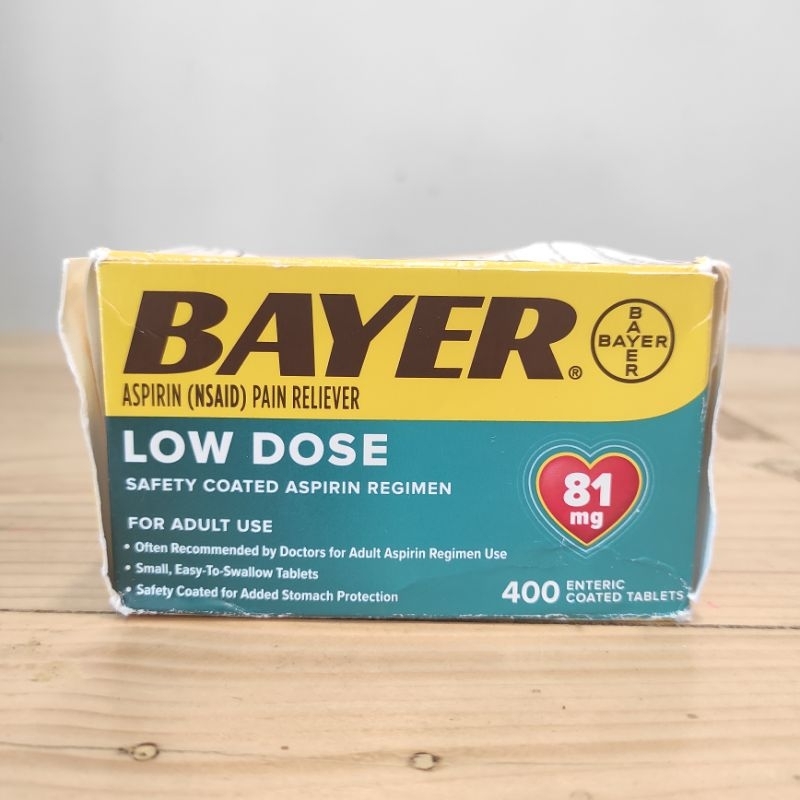 Bayer Aspirin Low Dose 81 mg 400 Tablets