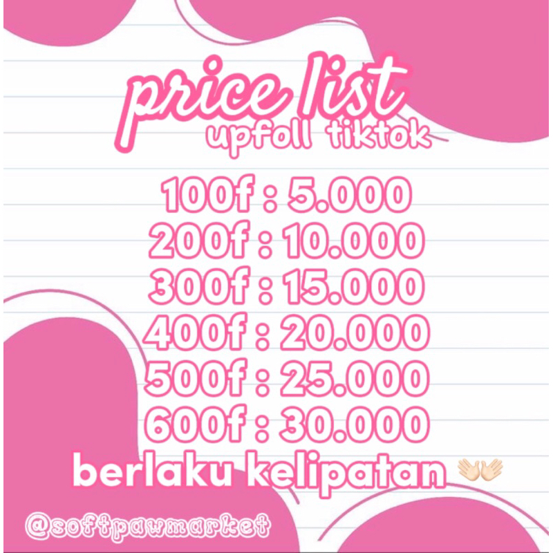 UPFOLL TIKTOK PERMANENT, MURMER