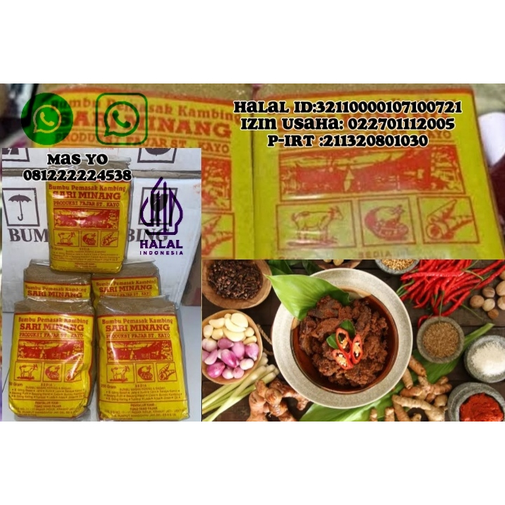 

Sari minang bumbu gulai kambing 250 gr