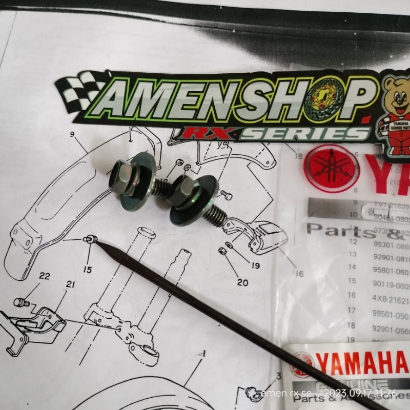 baut spakbor kolong rxking / rx spesial / rxk original YGP / 90119-06056  ( 2 pcs)