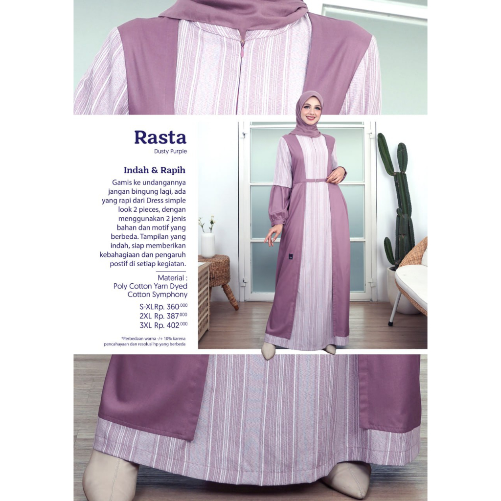 MUTIF GAMIS RASTA DUSTY PURPLE
