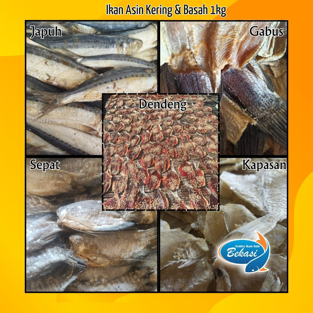 

Ikan Asin Kapasan Bulu Ayam Gabus Sepat Peda 1 kg