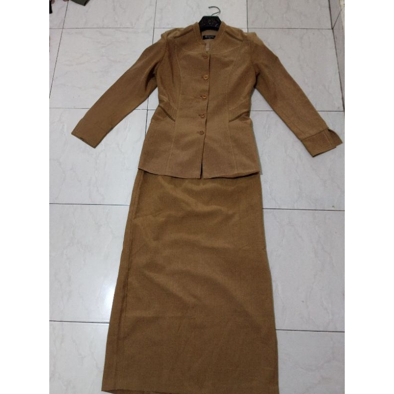 Baju kerja Setelan coklat PNS ukuran M