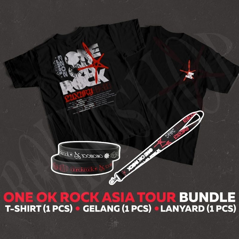 bundle kaos tshirt one ok rock asia tour luxury disease 2023 replika