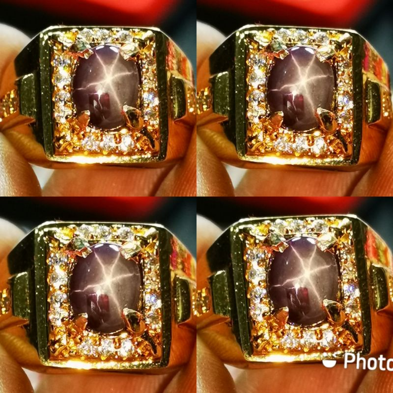 Batu permata red ruby star