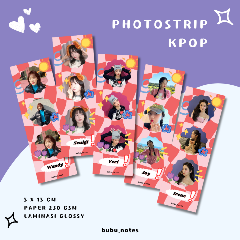 RED VLVT Photostrip Kpop Photo Idol Merchandise Photobox Photobooth Fankit