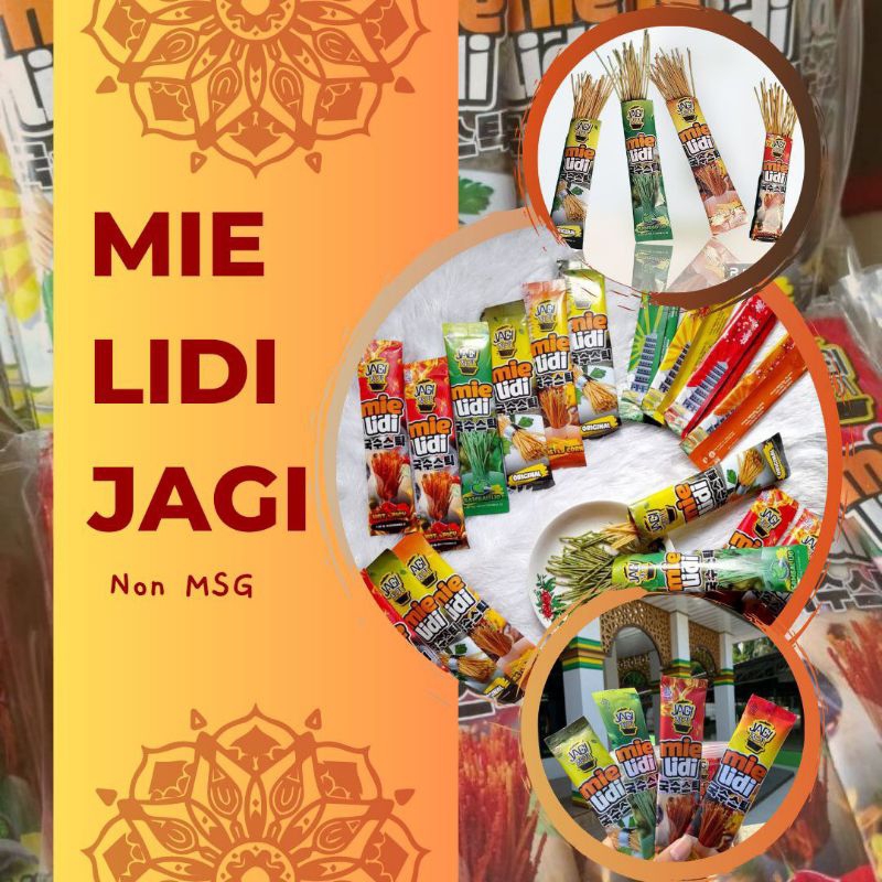 

MIE LIDI JAGI PAKET 1 KARTON (ISI 250PCS), NON MSG DAN PENGAWET