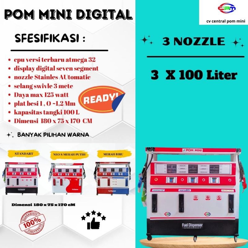 Pom Mini - Pertamina Digital 3 nozzle 3x 110L