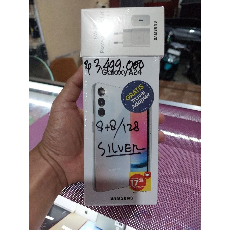 HP BARU SAMSUNG A24 4G Ram 8+8/128 Warna Silver