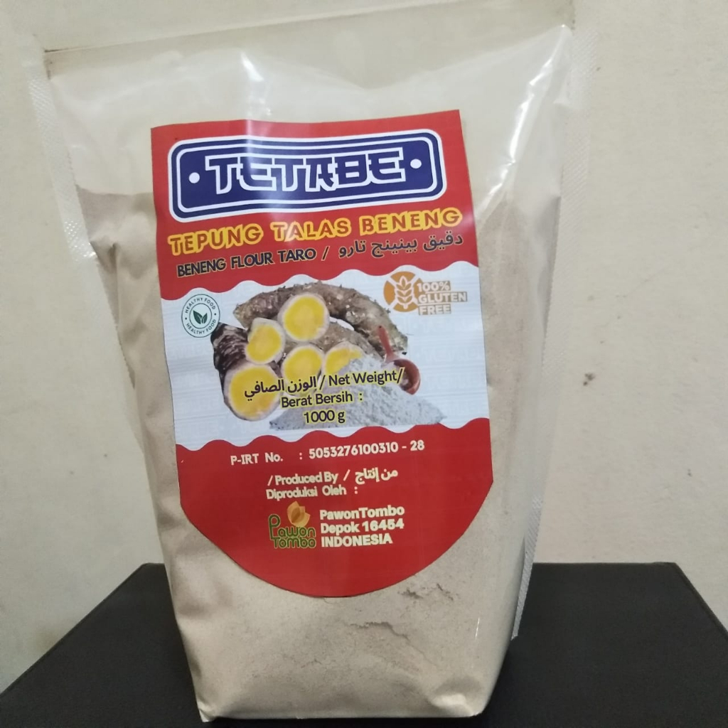 

TETABE Tepung Sehat dari Talas Beneng Organik, Non Gluten Rendah Glikemik dan mengandung betacaroten, 1kg