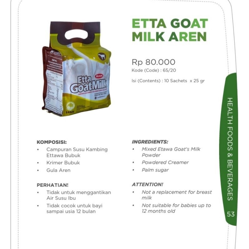 

ETTA GOAT MILK AREN hni Padang