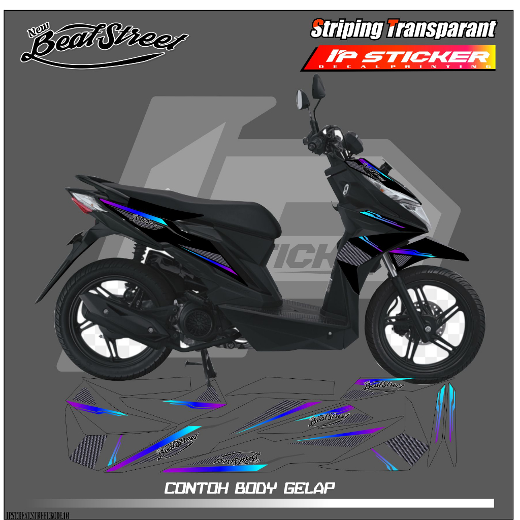BEAT STREET (COD) STIKER STRIPING BEAT STREET- STIKER STRIPING MOTOR HONDA BEAT STREET STIKER LIST S