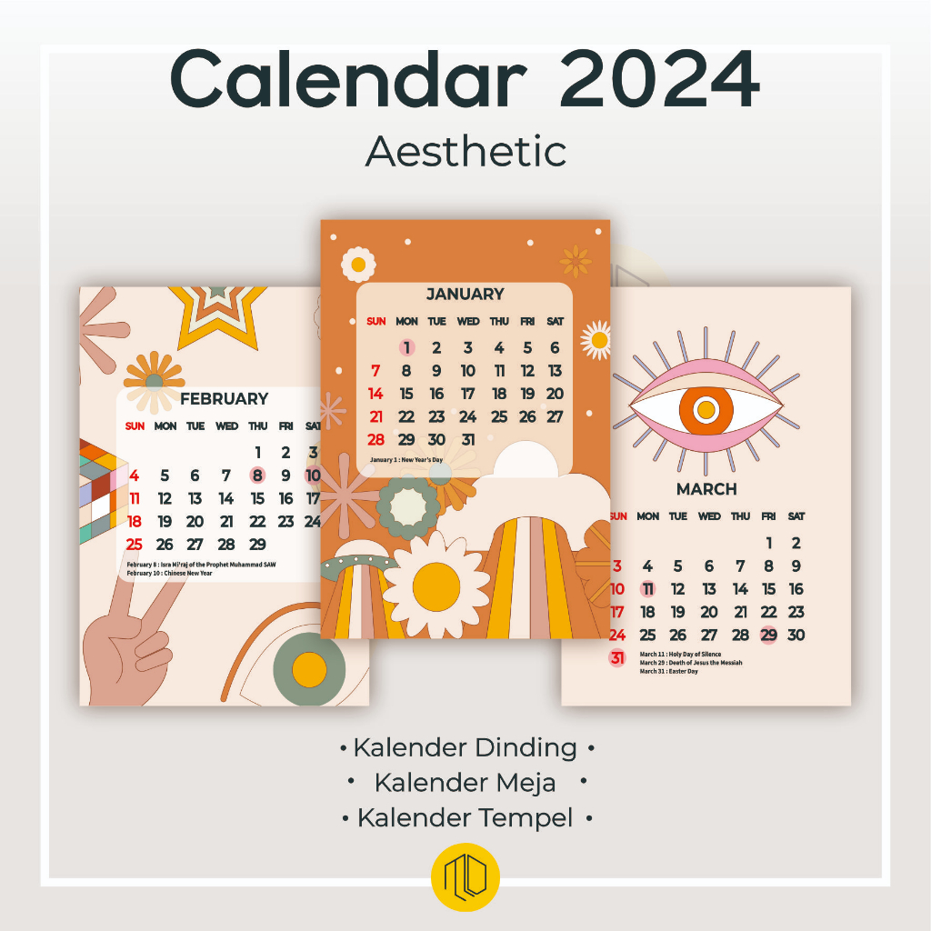 

Kalender 2024 Aesthetic / Kalender 2024 Lengkap / Kalender Dinding Meja Duduk Kalender Kantor / Kalender Duduk Aesthetic Tahun 2023 / 2024 / Kalender Meja Estetik Mini Aesthetic Calendar / Calendar Ukuran A5 - Kalender Meja Aesthetic - Spiral Kalender 2