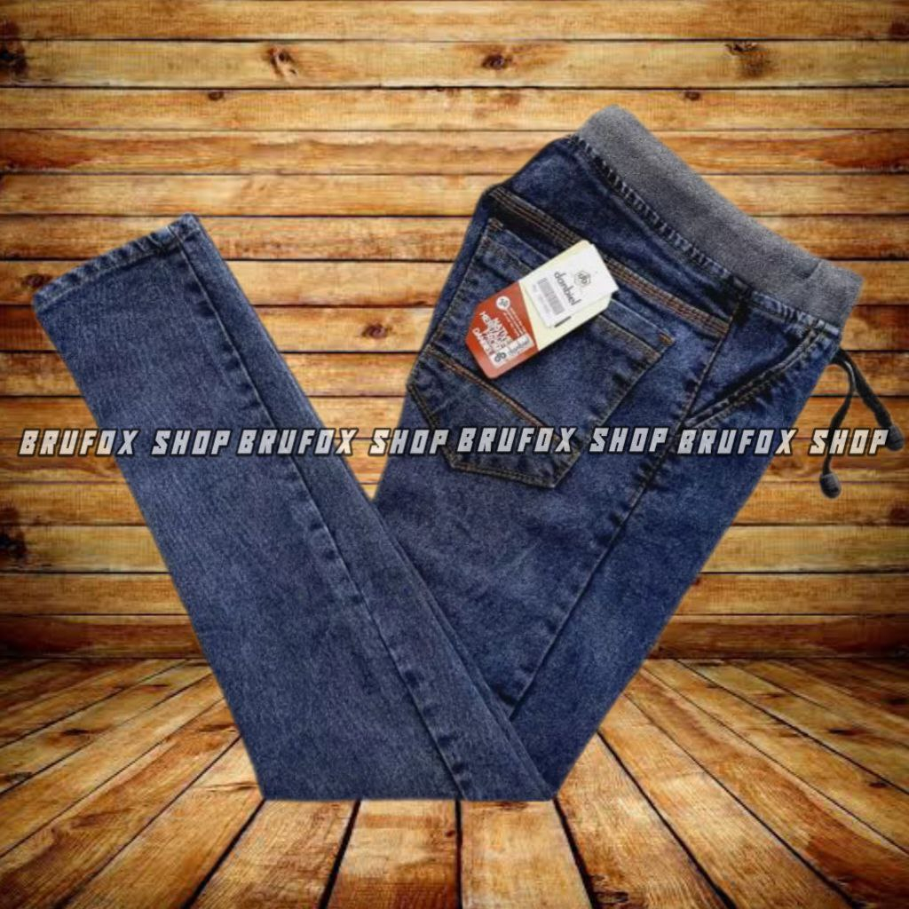 Ready.. Celana Rip jins Panjang Pria Pinggang Karet Cod