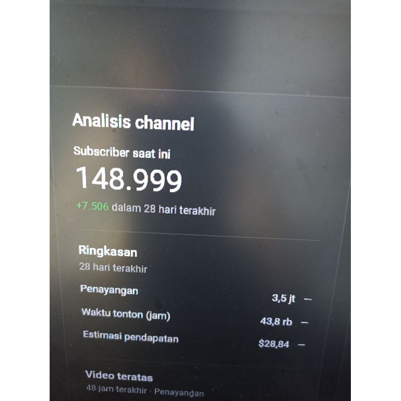 akun youtube 200.000 subscriber + monetasi + bisa claim silverplay button + 50k 100k 500k