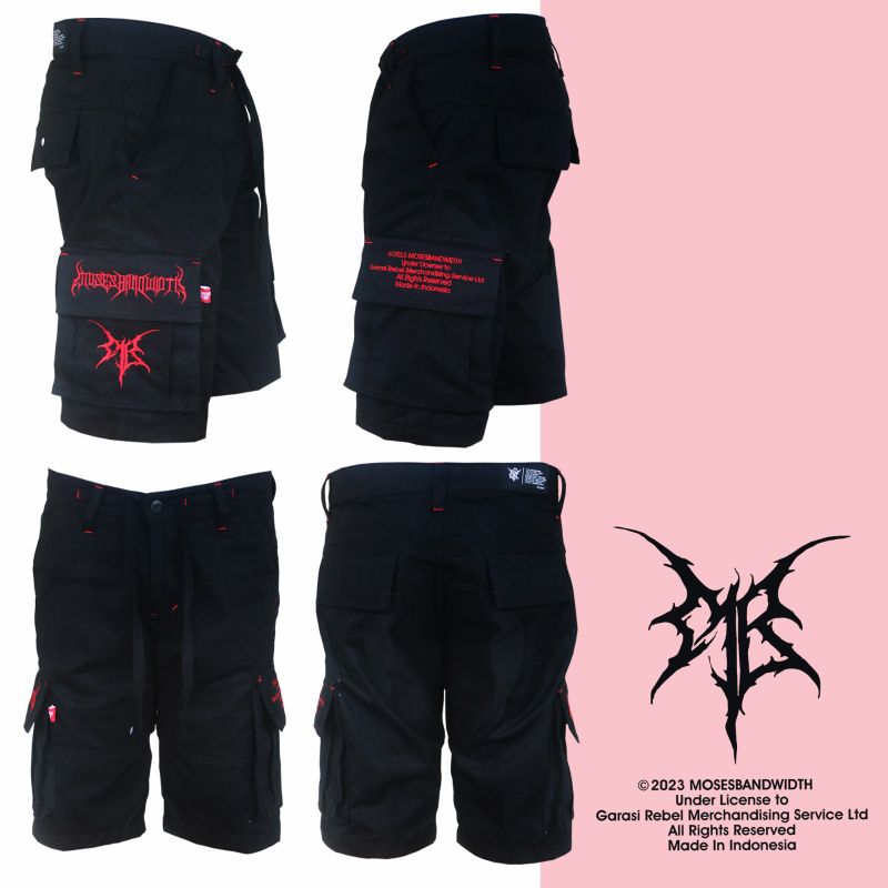 Celana cargo pendek metal Mosesbandwith/gutsbully movement/Cargo IDDM