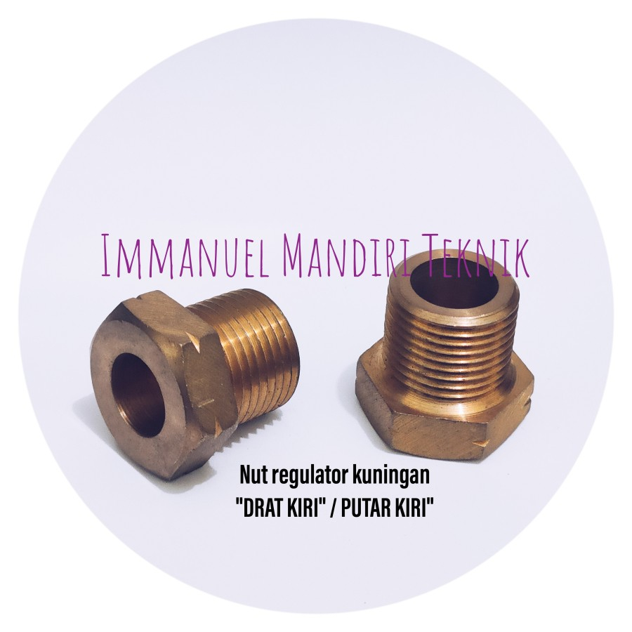 Nut regulator drat kiri / Baut tabung regulator LPG drat kiri