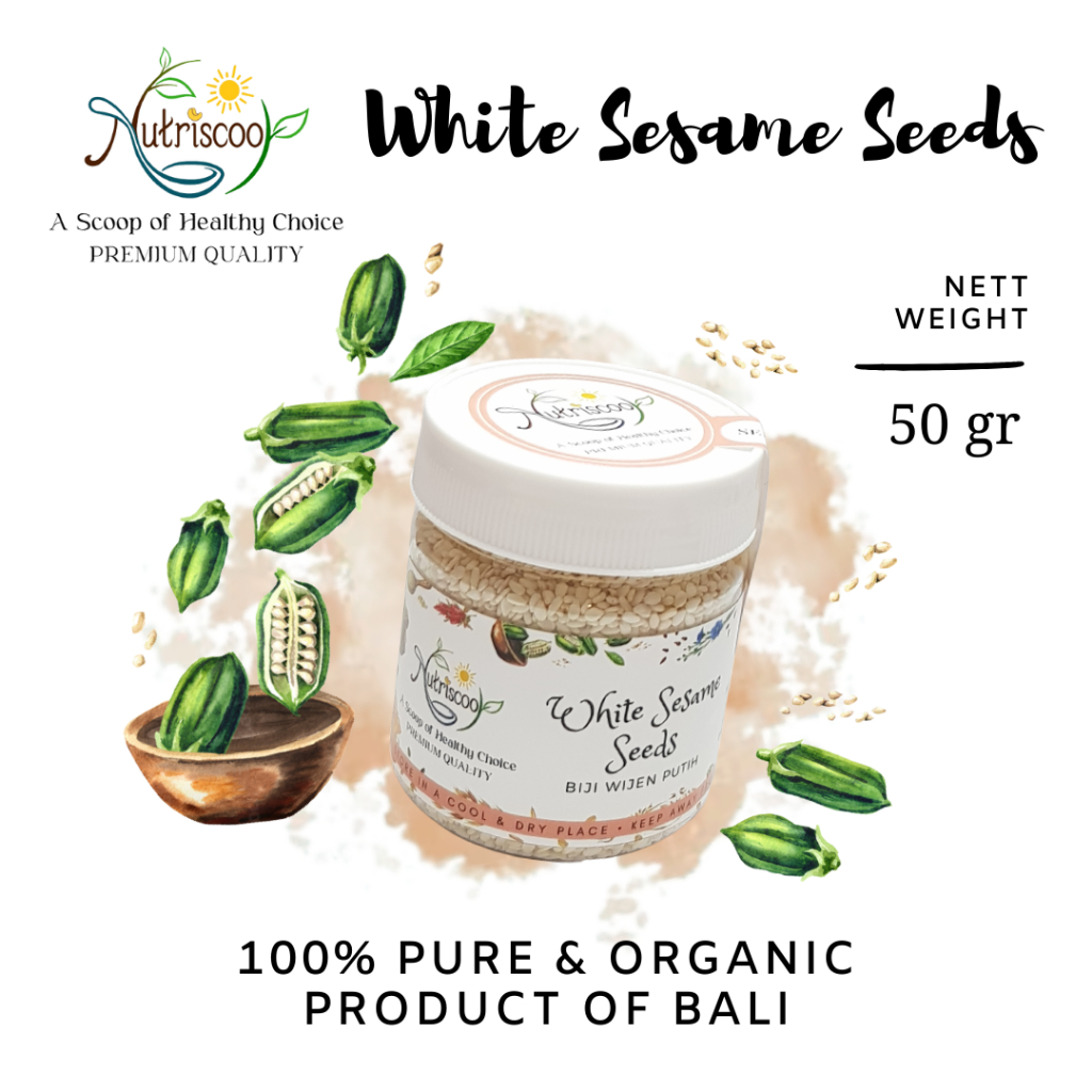 

PREMIUM Biji Wijen Putih/ White Sesame Seeds, MURNI 100%