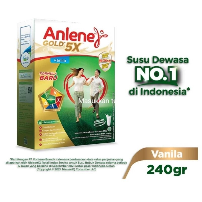 

Anlene Gold 240g /650 untuk 50th keatas