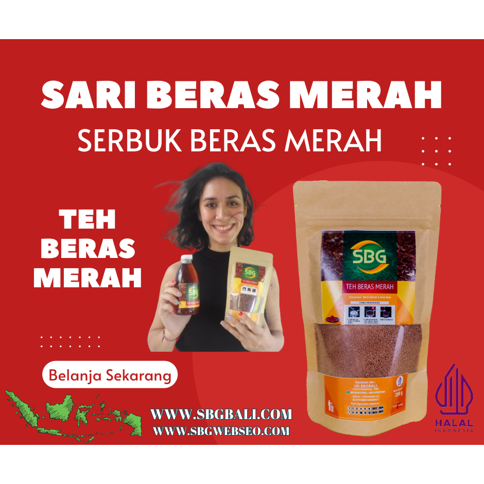 

Sari Beras Merah berupa Serbuk Beras Merah