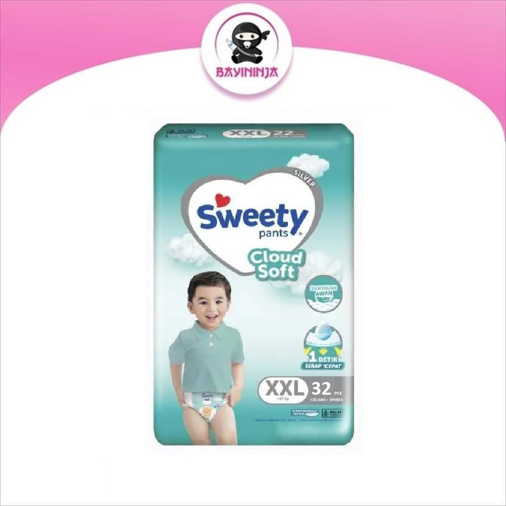 SWEETY Silver Pants Popok Celana XXL32