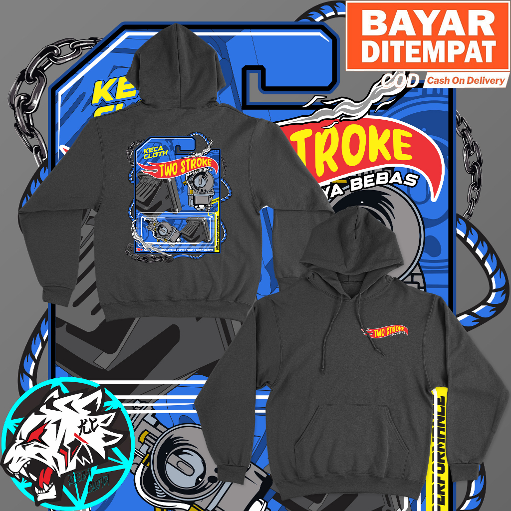 Jaket Hoodie 2Stroke Two Stroke Gaya Bebas Hodie 2tak Big Size Jumbo
