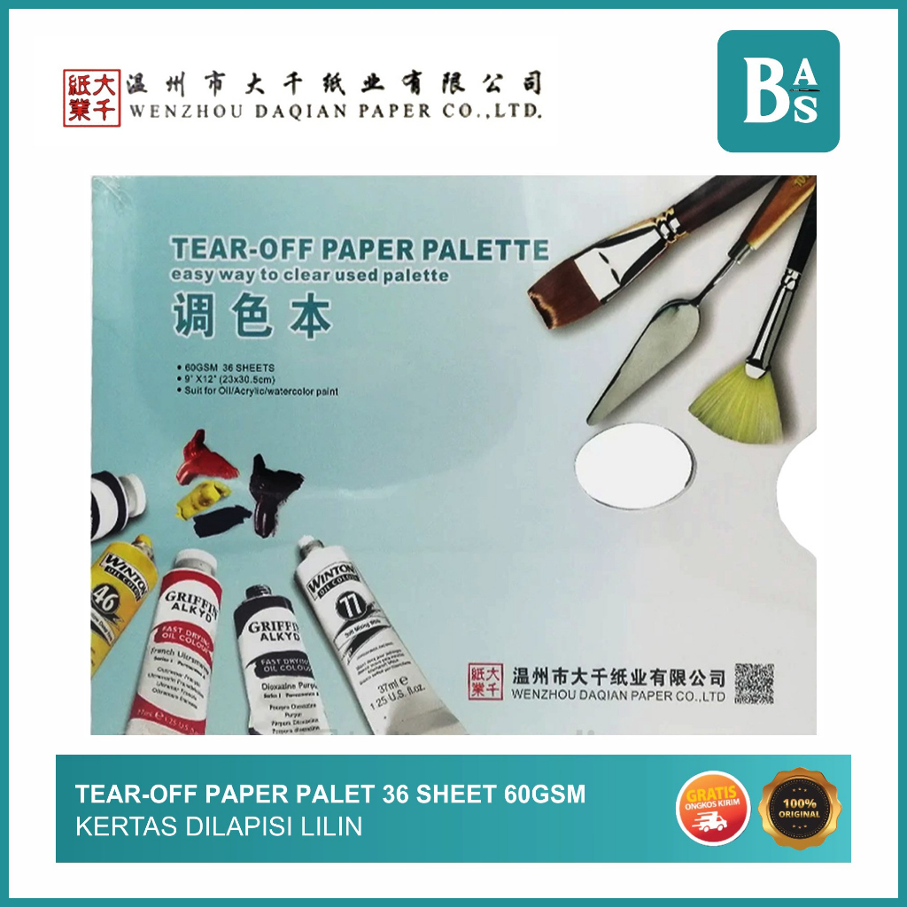 

Tear-Off Paper Palette 36 Sheet 60GSM