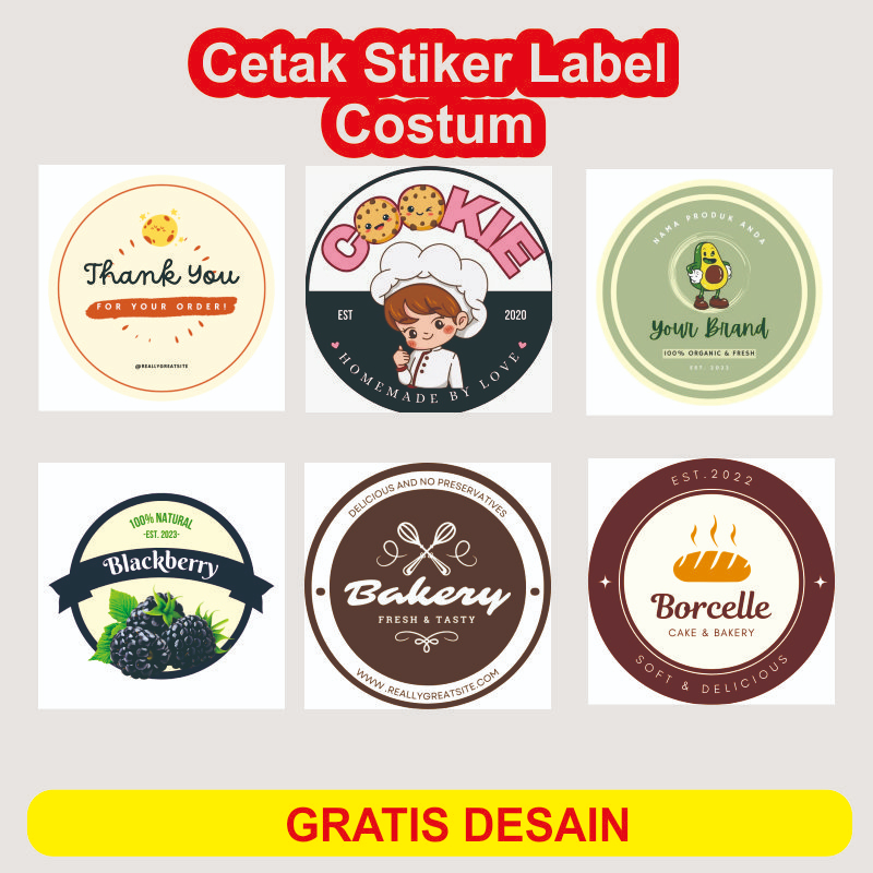 

Cetak Stiker Label / Stiker Costum / Sticker Chromo