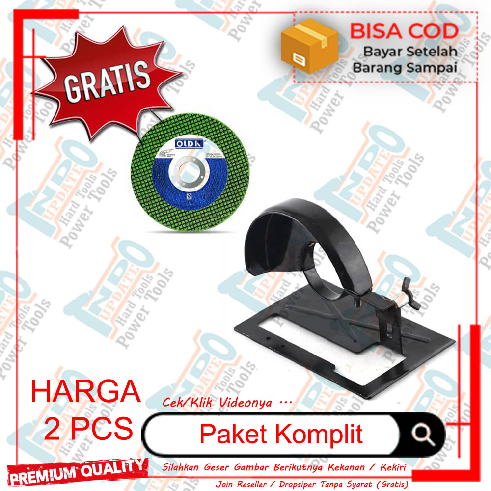Paket Mata Gerinda Batu Potong Kayu + Bracket Braket Dudukan Gerinda Set Plat + Cover Lengkap