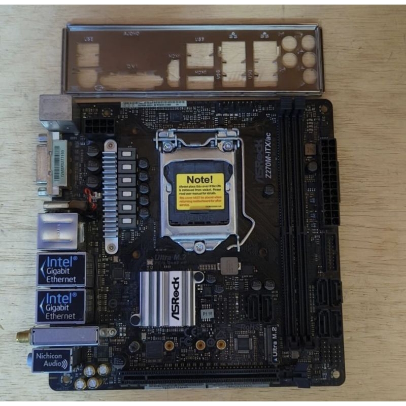 MOBO/MOTHERBOAD ASROCK Z270   MINI ITX / LGA 1151 NVME / DUAL LAN GIGABIT