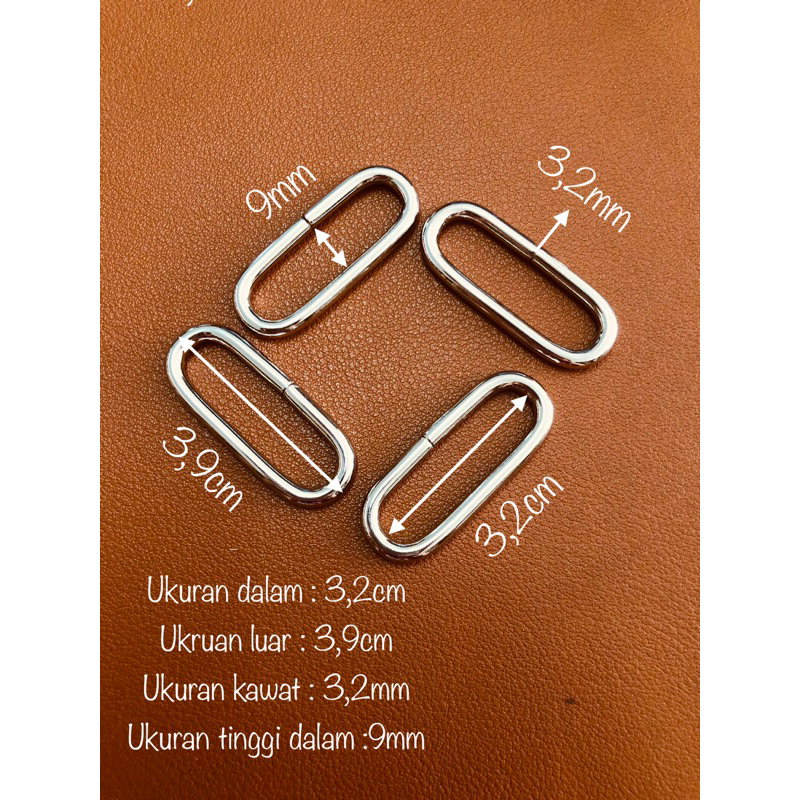 ring oval besi 3,2cm / ring kapsul tas 32mm / ring oval tas 3,2cm / C 3,2 - 32
