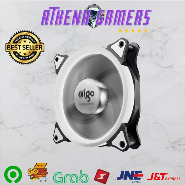 AIGO Darkflash Ring 12 cm White LED Case Fan Putih