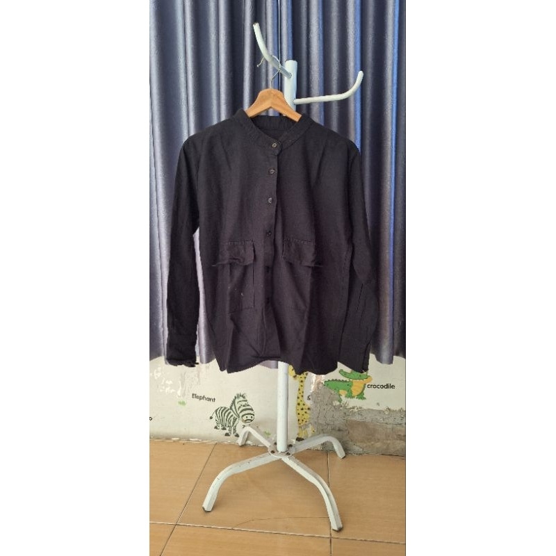 Preloved one set rok hitam