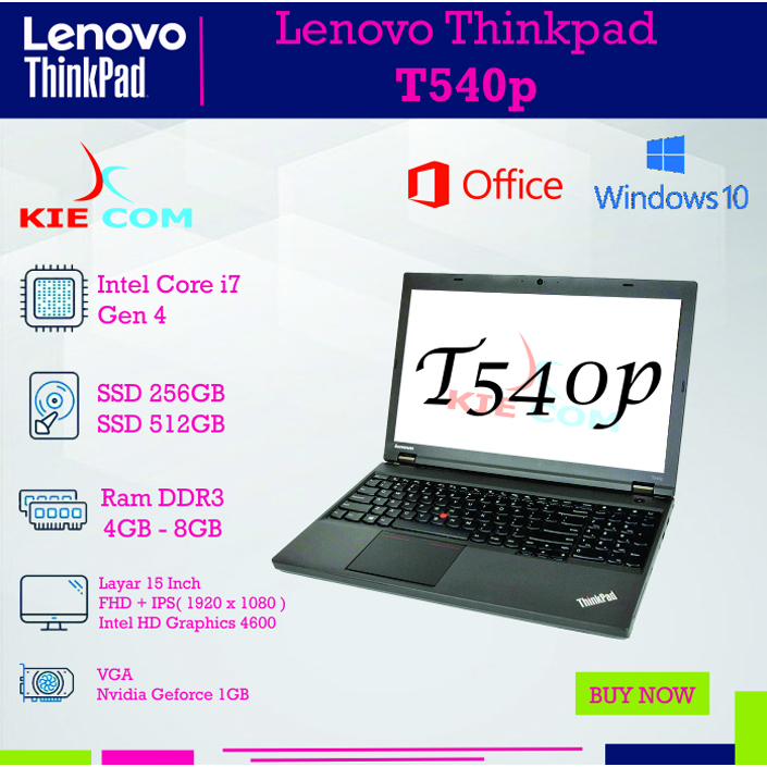 Laptop Gaming Lenovo Thinkpad T540p i7 Gen 4 Dual VGA Nvidia Geforce