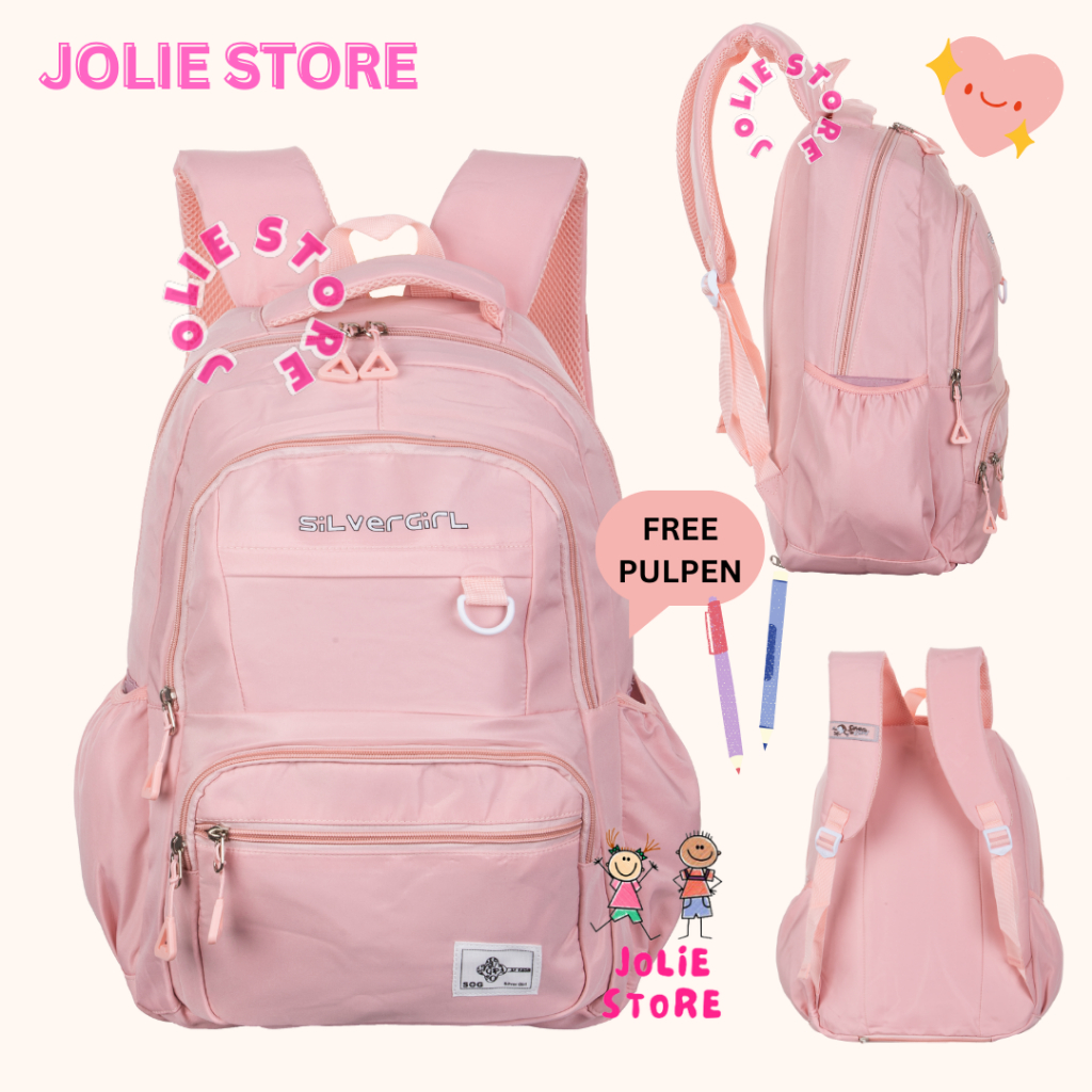 Tas Ransel Sekolah Perempuan Silver Girl 74114S