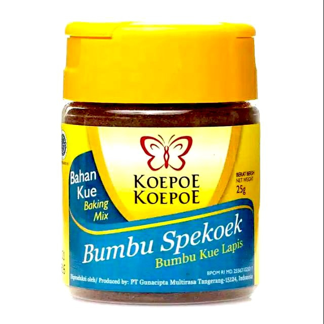 

Koepoe Koepoe Bumbu Spekoek / Bumbu Kue Lapis Legit 25g / Bumbu Spekuk
