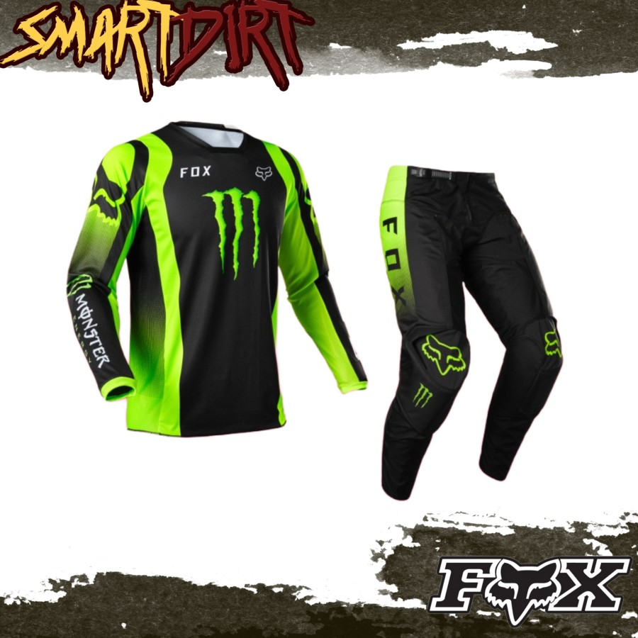 Jersey FOX 180 Monster Black Kit Motocross Jerset FOX 180 Monster Ori