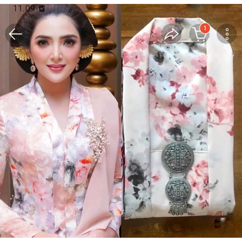 Kebaya Kutubaru Kembang Vintage Jumbo / Kutubaru Ld 120 / Kebaya Ld 130