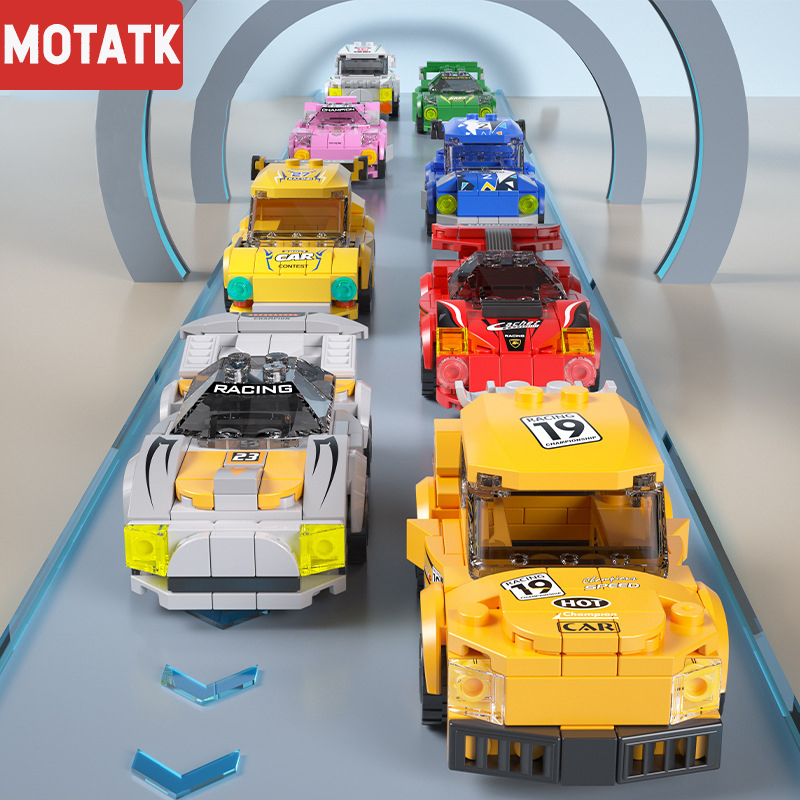 Motak Mainan Balok Anak Nano Block Mobil Balap Mainan Rakitan Hadiah Anak