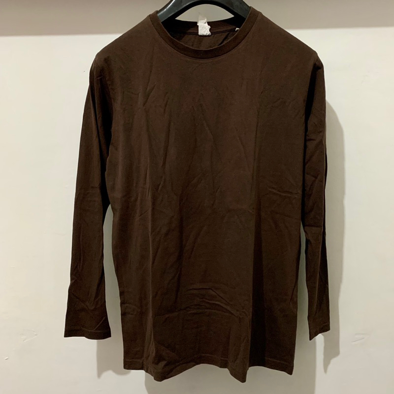 Human Greatness “Dark Brown” Blank Long Sleeve Tee | Kaos T-Shirt Polos Lengan Panjang Unisex Pria W