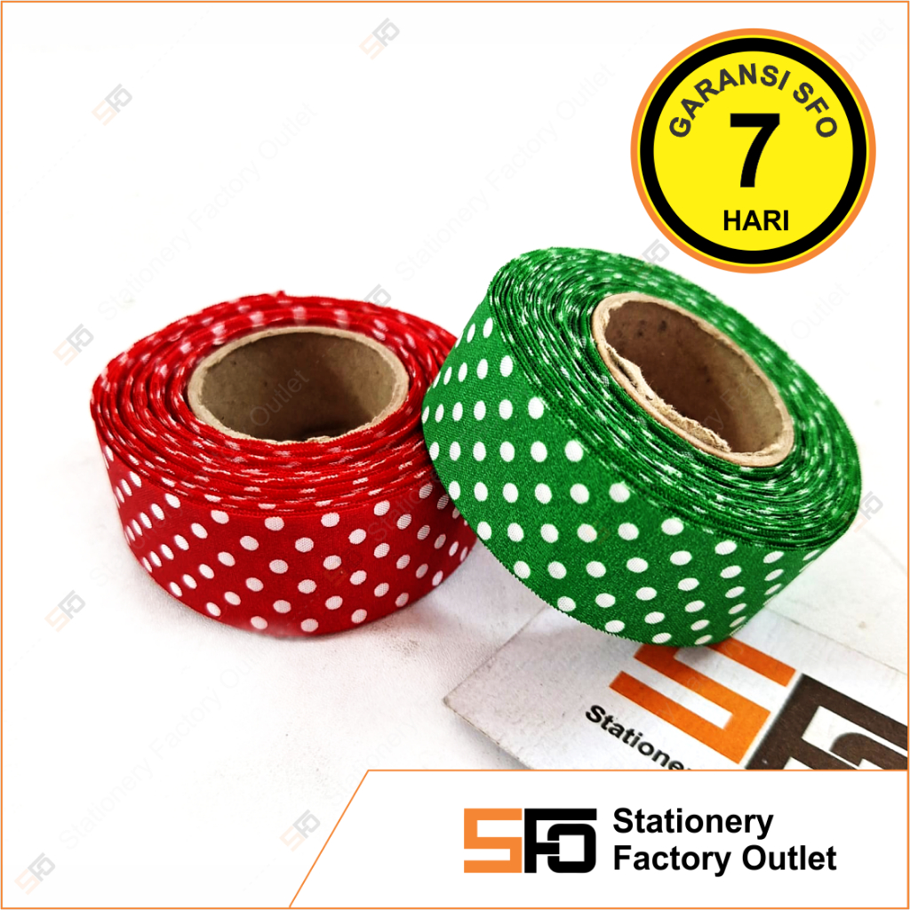 

Pita Polkadot 1 Inch - 2,4cm - Titik Dot Ribbon