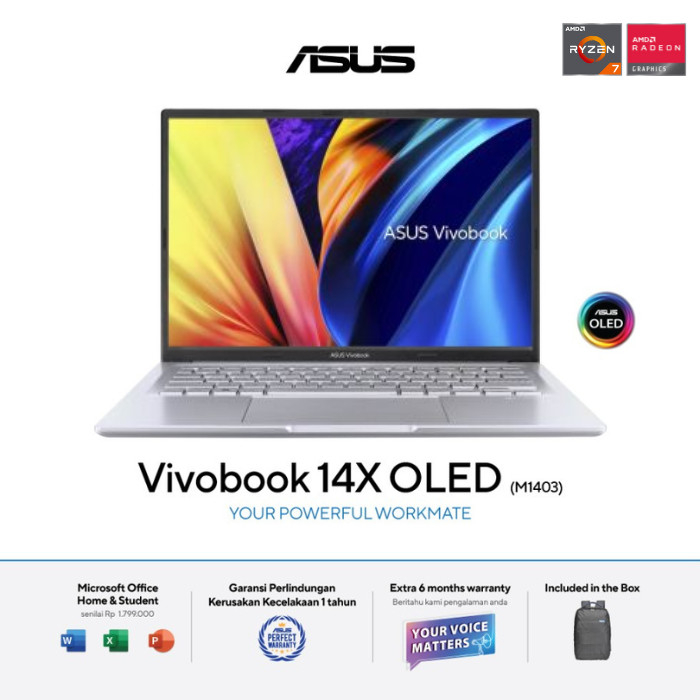 Asus Vivobook 14X OLED M1403QA-OLEDS752 Ryzen 7 5800H 16GB SSD 512GB