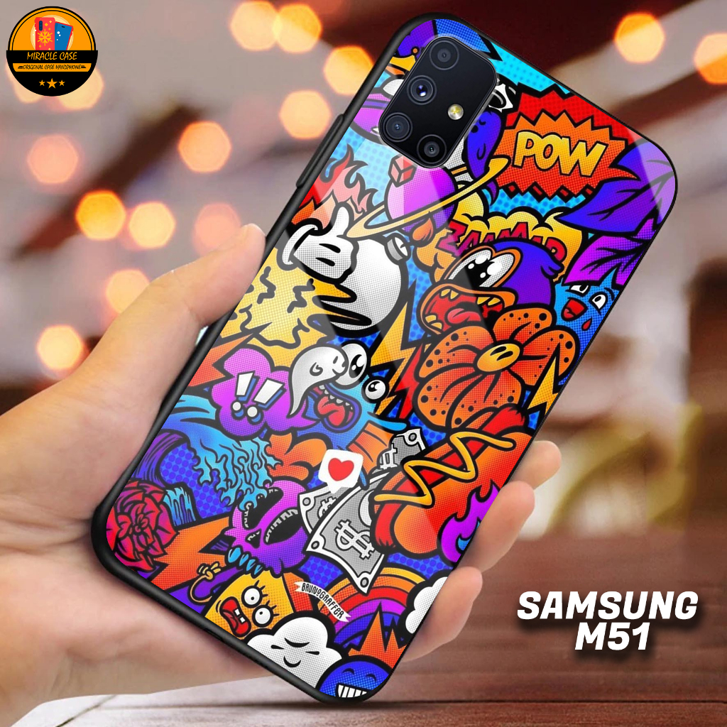 Case SAMSUNG M51 - Casing SAMSUNG M51 Terbaru 2023 MIRACLE CASE [ MOTIF 03 ] Silikon -  Case Hp SAMS