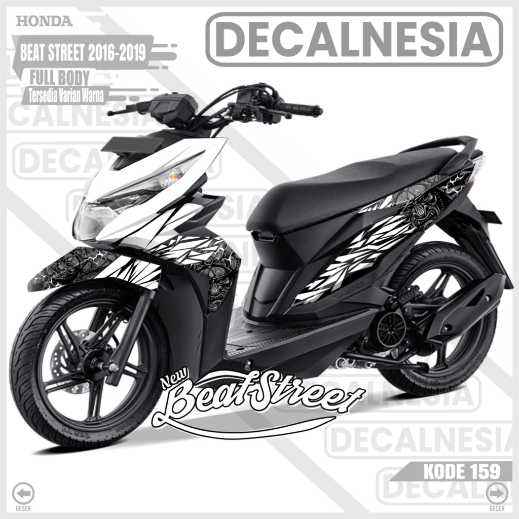 Stiker Motor Beat Street Old 2016-2019 Full Body Variasi Decal Modifikasi Kece Keren Decalnesia C159